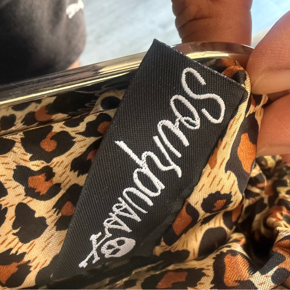 Sourpuss Black and White Striped Clutch - Picture 7 of 7